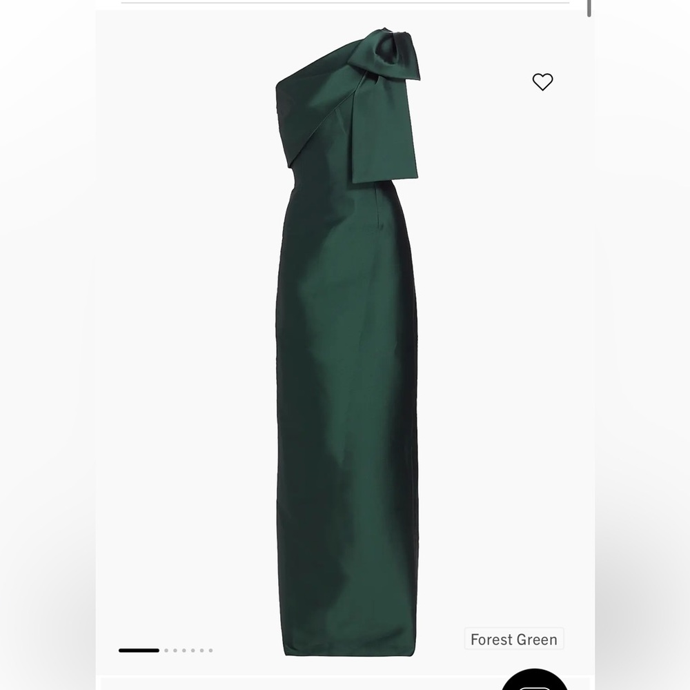 Sachin + Babi Forest Green One Shoulder Dress
